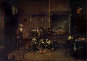 TENIERS, David the Younger Apes in a Kitchen Sweden oil painting artist